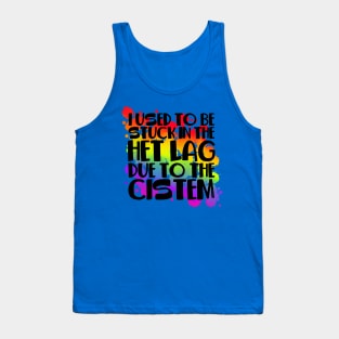 Stuck In Het Lag Rainbow Tank Top